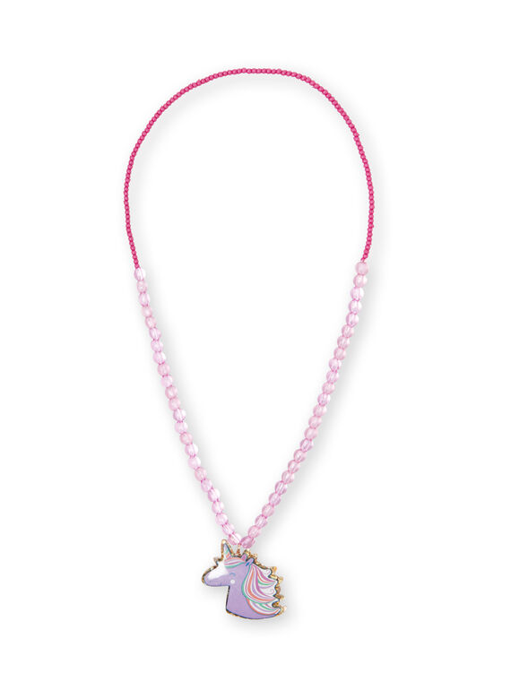Colar com pérolas rosa e fúcsia criança menina LYAVICOU / 21SI01E1CLI304