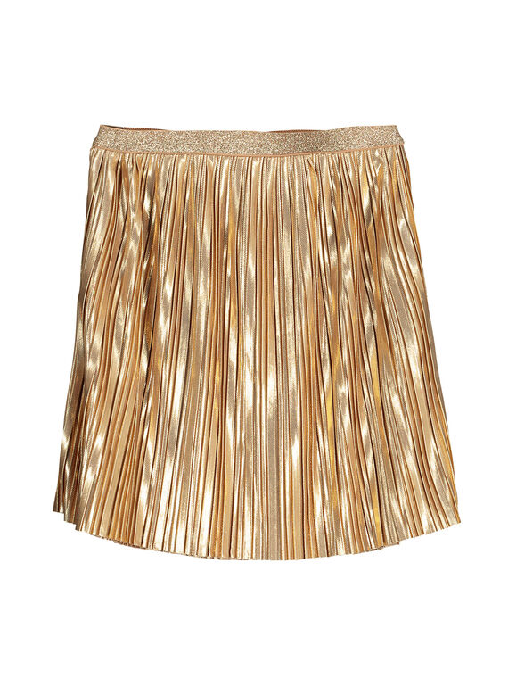 Saia plissada dourado menina FAJOUJUP2 / 19S901T2JUP954