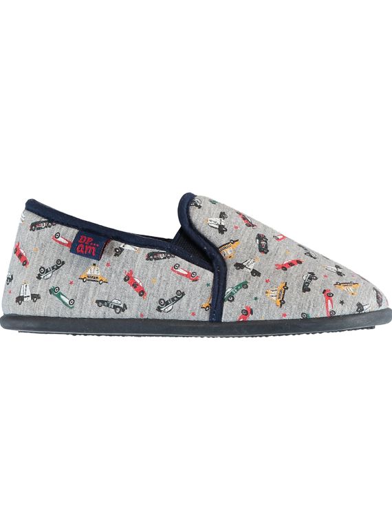 Chinelos jersey cinzento mesclado e carros criança menino GGSGVOIT / 19WK36Z3D0B943