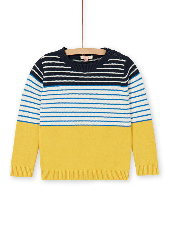 Camisola tricolor às riscas criança menino LOJOPUL3 / 21S90233PUL102