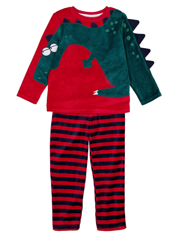 Pijama bordô em veludo criança menino GEGOPYJROUG / 19WH12N2PYJF508