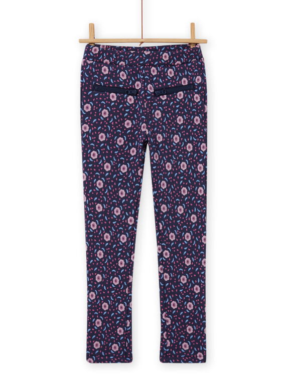 Calças azul com estampado florido menina MAPLAPANT1 / 21W901O1PANC202