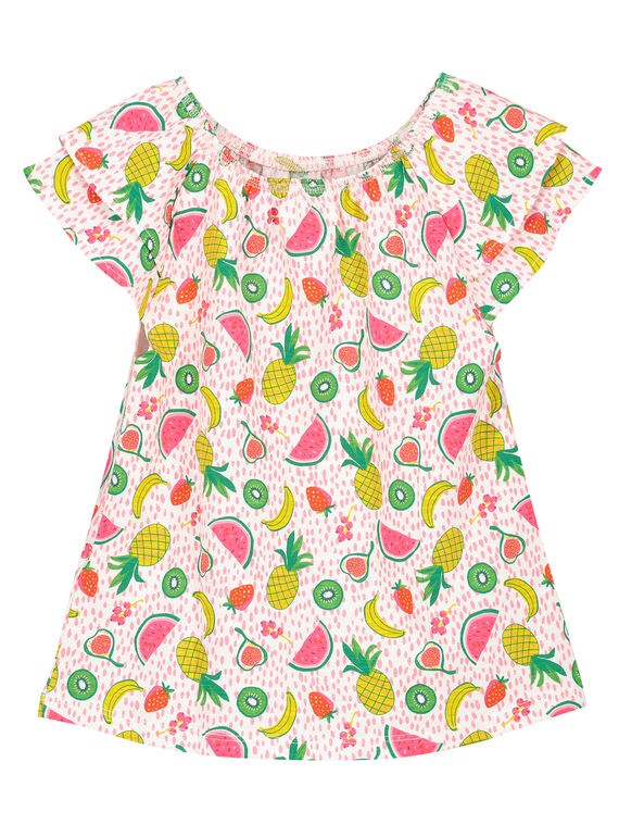 T-shirt mangas com folhos menina FAYETI4 / 19S901M4TMC000