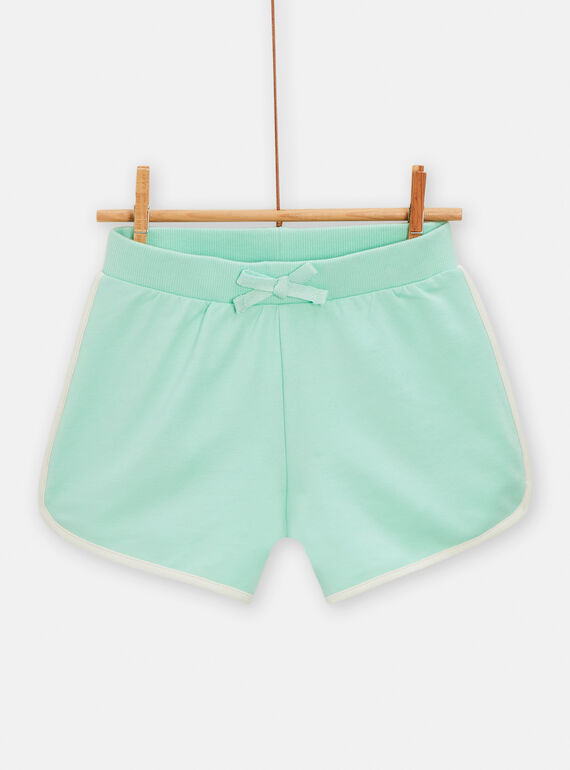 Calções verde-água estilo descontraído para menina TAJERSHORT2 / 24S901D1SHOC215