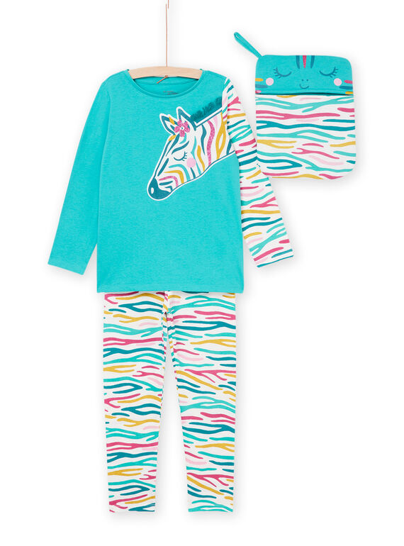 Pijama comprido com padrão de zebra 3 peças PEFAPYJZEB / 22WH1163PYG209