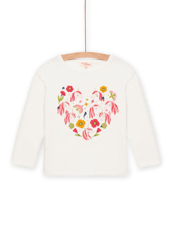 T-shirt cru com padrão de unicórnio fantasia menina NAVITEE3 / 22S901M3TML001