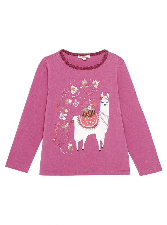T-shirt de jersey, gola elástica com lurex GABRUTEE1 / 19W901K1TMLH700