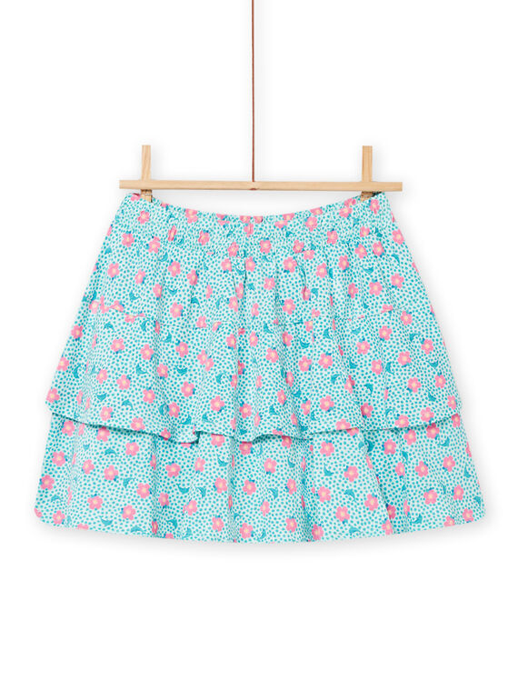 Saia com estampado florido, golfinho e bolas azul menina NAFICJUP1 / 22S901U1JUP219