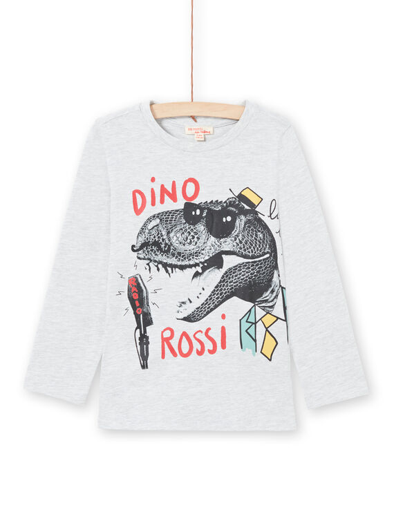 T-shirt cinzenta mesclada menino MOJOTEE1 / 21W90228TMLJ920