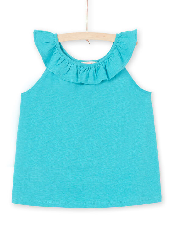 Camisola de alças lisa, gola com folhos LAJODEB3 / 21S901F3D27C216