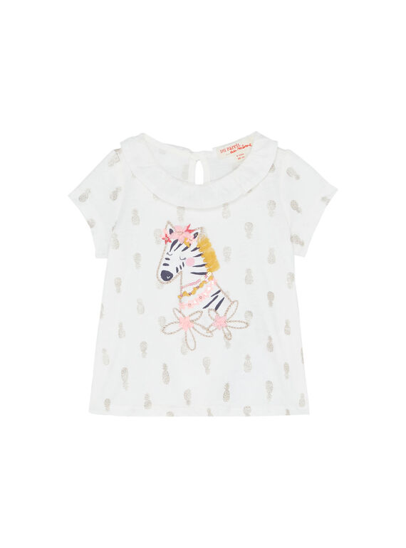 T-shirt estampado cru bebé menina JIDUBRA / 20SG09O1BRA001