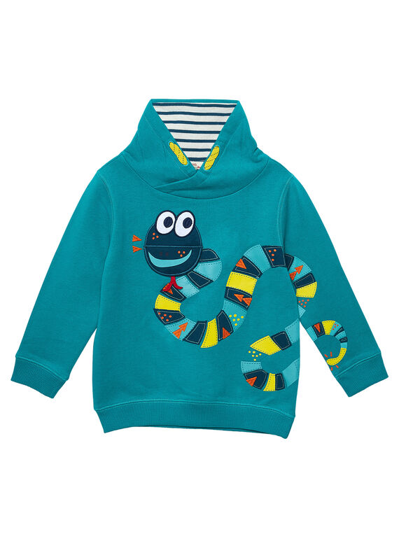 Sweat menino turquesa gola subida JOCLOSWE / 20S90211SWEC217