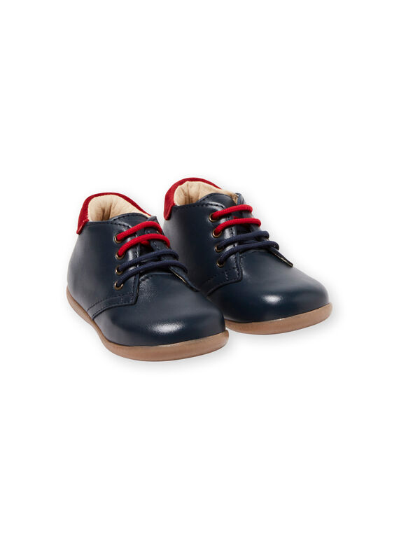 Botins azul-marinho e vermelho bebé menino DBGBOTSOL1 / 18WK38T1D0F070
