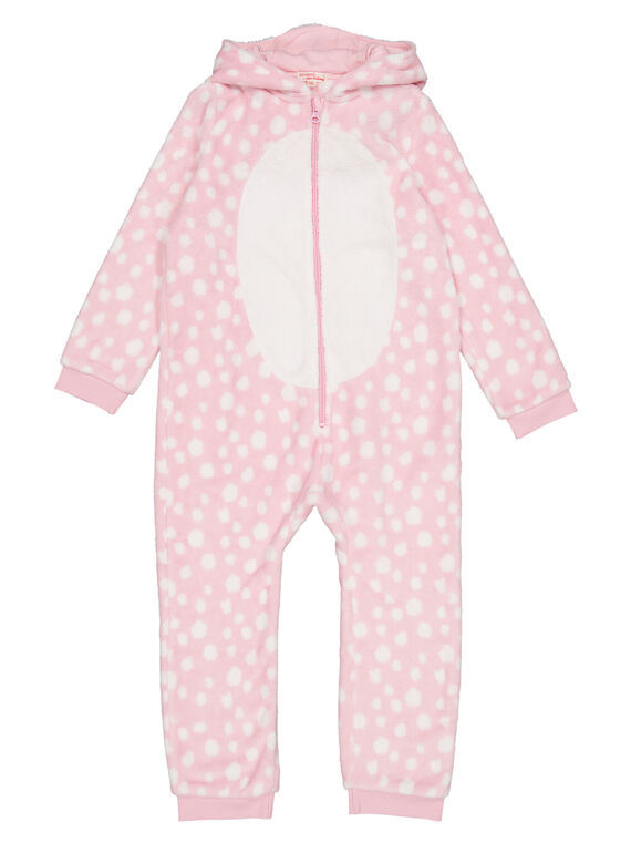 Sobrepijama rosa com capuz em soft boa criança menina GEFASURBI / 19WH11N2D4FD301