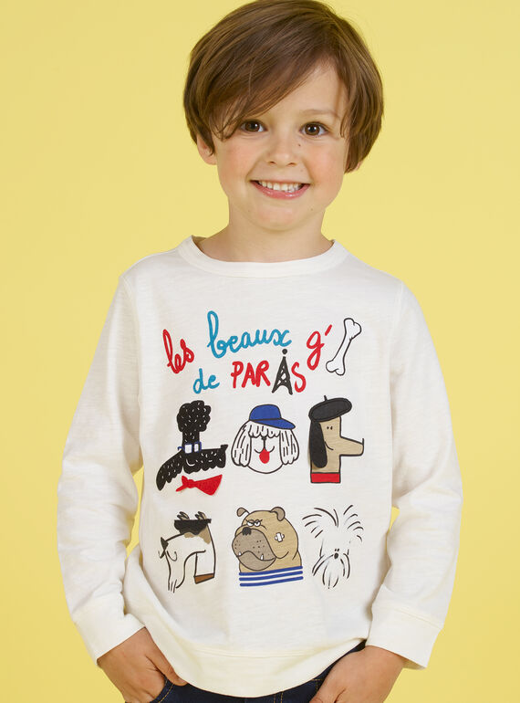 T-shirt branca menino MOMIXTEE2 / 21W902J3TML810