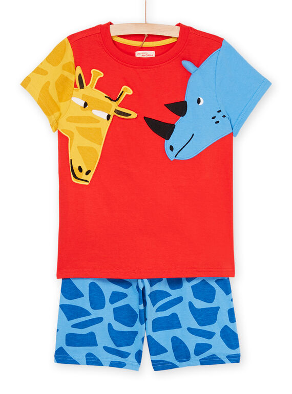 Pijama azul e vermelho com padrões de animais REGOPYCANI / 23SH12H8PYJ505
