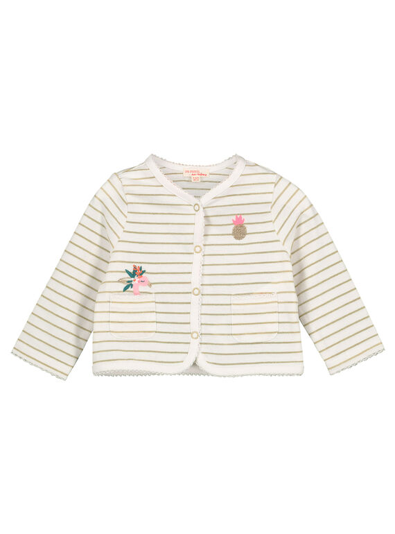 Casaco algodão estampado bebé menina FICUCAR / 19SG09N1CAR000