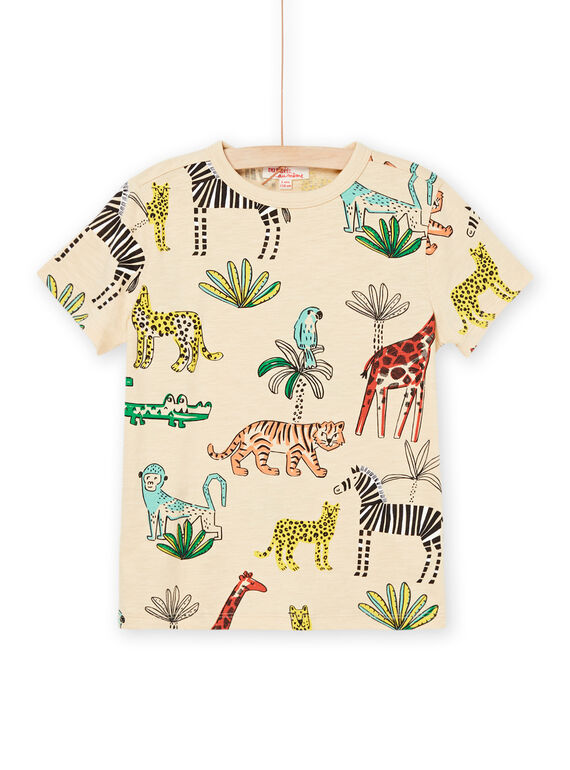T-shirt com padrão de animais selvagens ROJUNTI3 / 23S902U1TMCA006