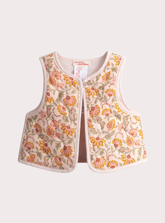 Colete com estampado floral para bebé menina WILANCAR2 / 25SG0944CARD326