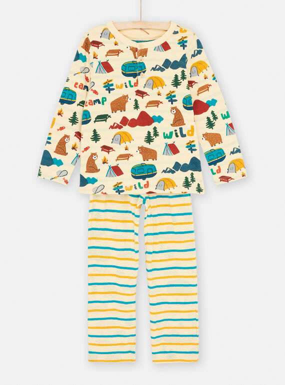 Pijama bege com estampado fantasia menino SEGOPYJTUB / 23WH1242PYJ808