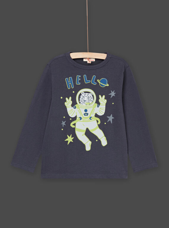 T-shirt com padrão de tigre astronauta PORETEE1 / 22W902T2TMLJ903