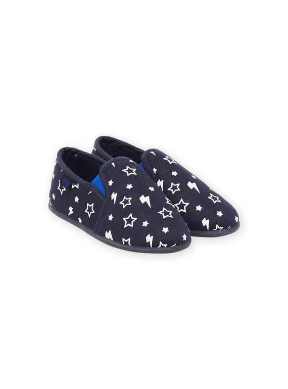 Pantufas slip-on com estampado de estrela e relâmpago fosforescente POPANTPHOS / 22XK3641D0B070