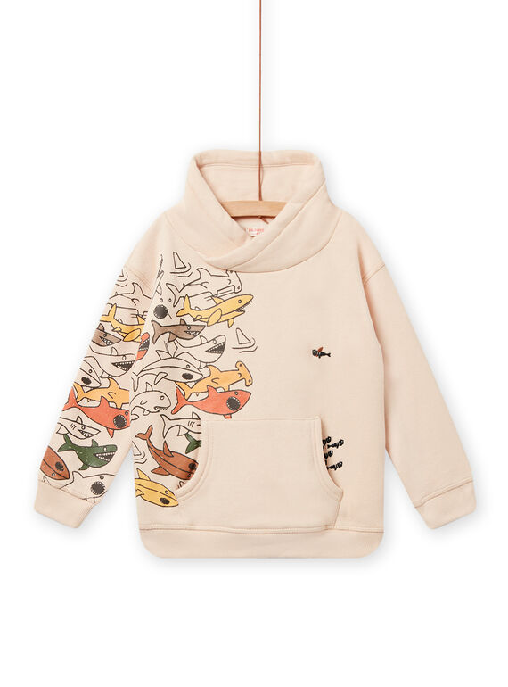 Sweat com gola xaile padrão fundo do mar menino NOVISWE / 22S902M1SWEA016