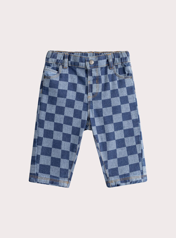 Calças de ganga com estampado azul para bebé menino WUKAJEAN / 25SG1032JEAP272