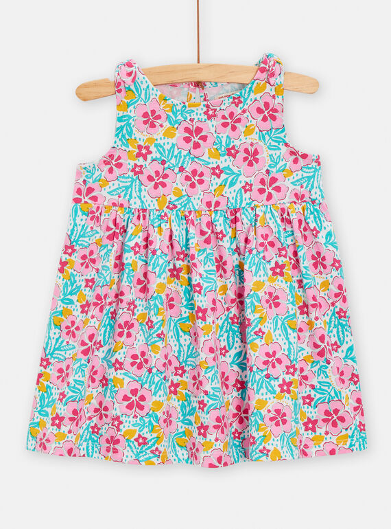 Vestido multicolor com estampado florido para bebé menina TIPLAROB2 / 24SG09S3ROB000