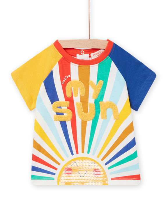 T-shirt com padrão sol colorido bebé menino NULUTI2 / 22SG10P2TMC001