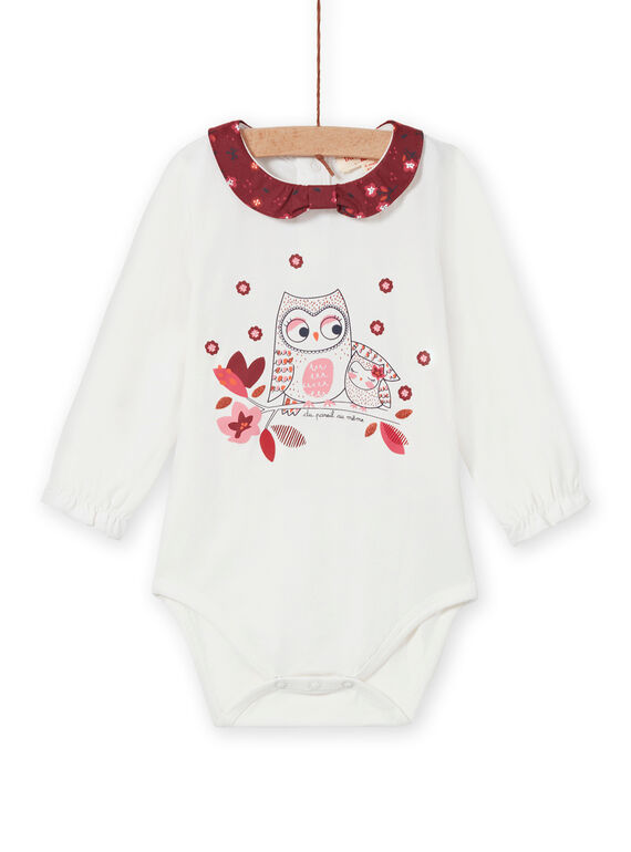 Body mangas compridas padrão decorativo bebé menina MIFUNBOD / 21WG09M1BOD001