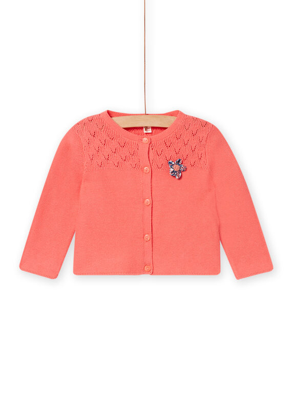 Cardigã rosa-blush bebé menina NISANCAR / 22SG09S1CARD300