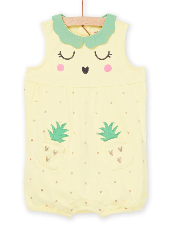 Babygro curto com padrão de ananás REFIGREANA / 23SH13H1GRE116