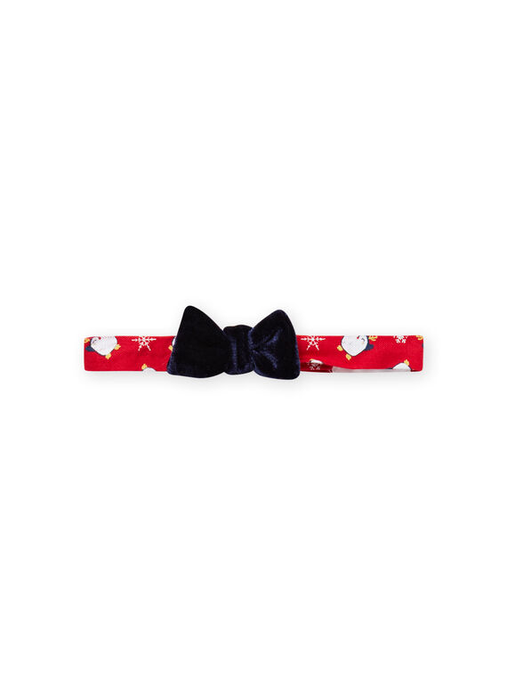 Camisa oxford vermelho com estampado de pinguim, flocos e laço bebé menino MUNOCHEM / 21WG10Q2CHM050