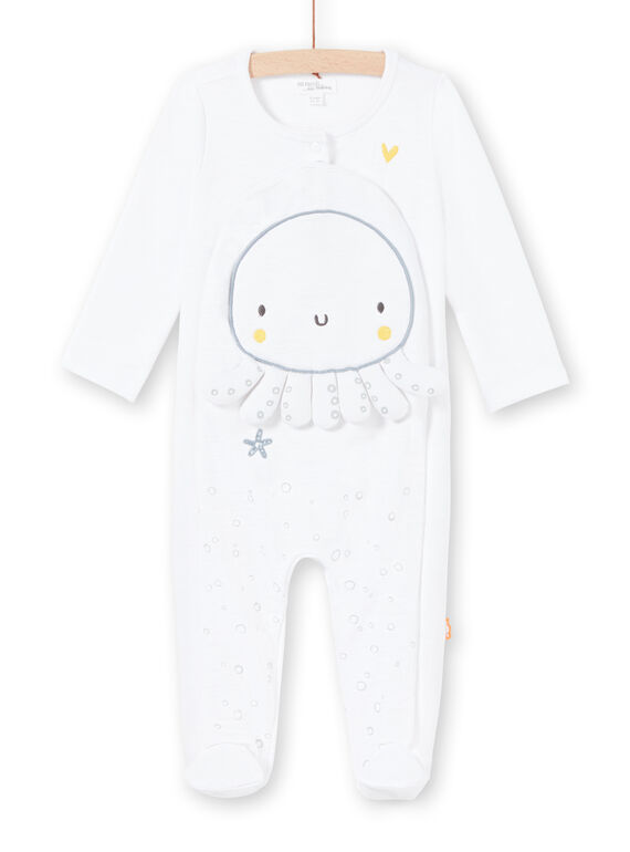 Babygro branco bordado recém-nascido unissexo LOU2GRE3 / 21SF05I1GRE000