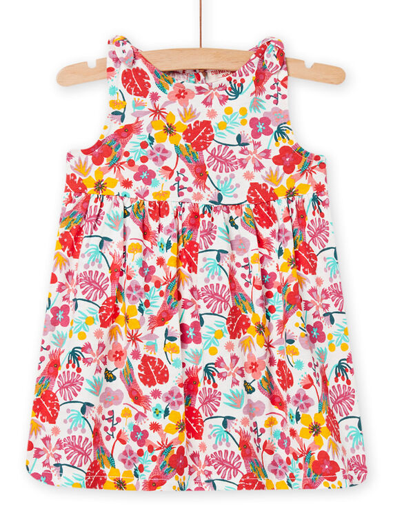 Vestido cru com estampado florido bebé menina NIPLAROB2 / 22SG09K4ROB001