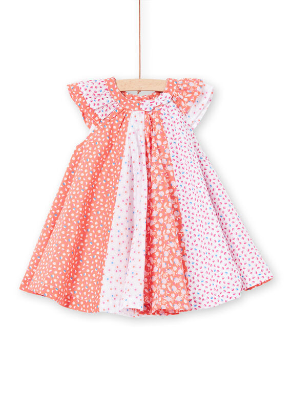 Vestido com estampado decorativo bebé menina LIVIROB3 / 21SG09U3ROB419