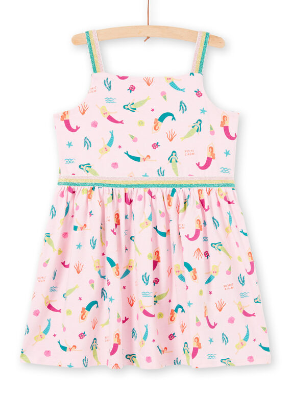 Vestido em jersey estampados sereias e decorativos de alças finas LABONROB3 / 21S901W3ROBD303