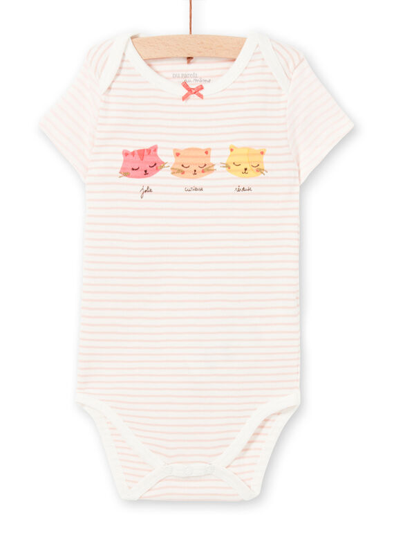 Body rosa e branco às riscas LEFIBODCHA / 21SH1322BDL001