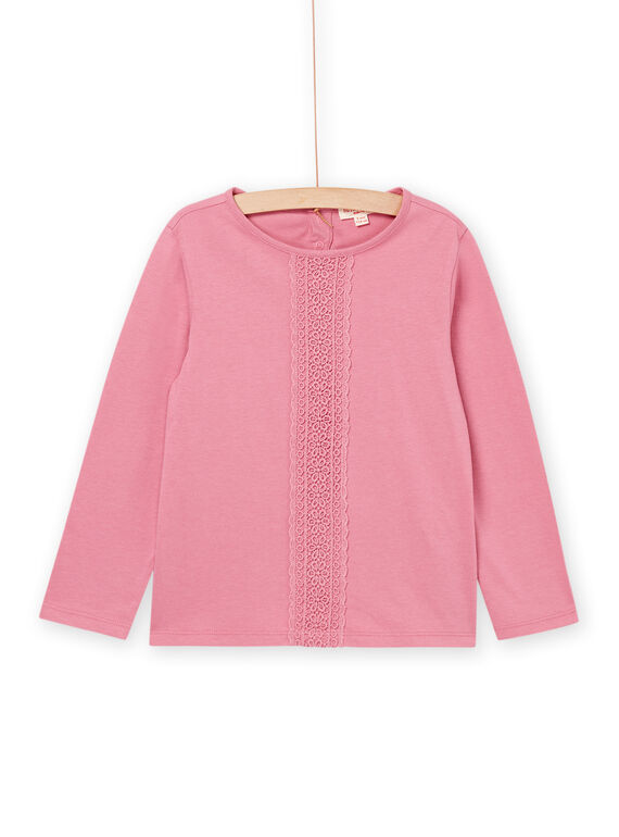 T-shirt de mangas compridas rosa PAJOSTEE4 / 22W901B3TMLD318