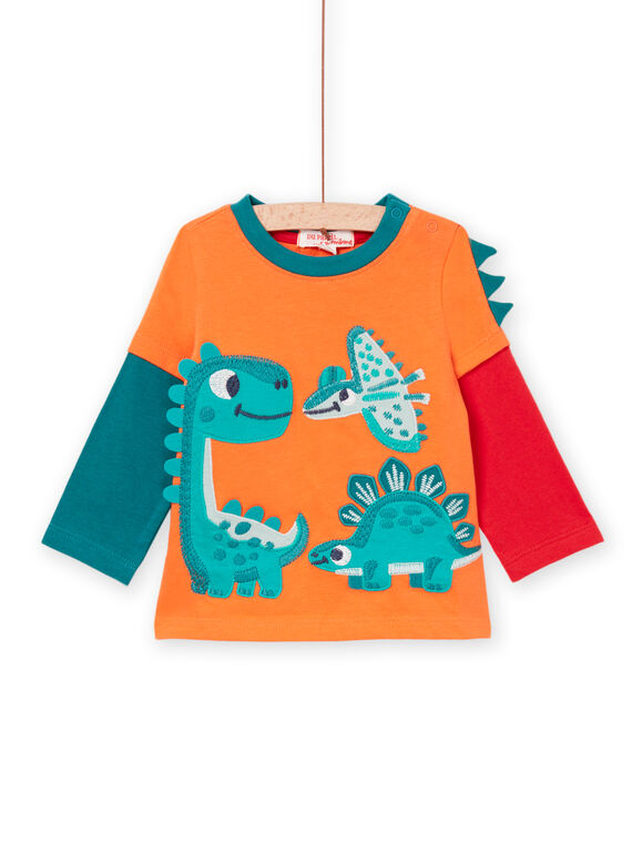 T-shirt de mangas compridas com estampado de dinossauro multi-técnicas PUPRITEE2 / 22WG10P3TML405