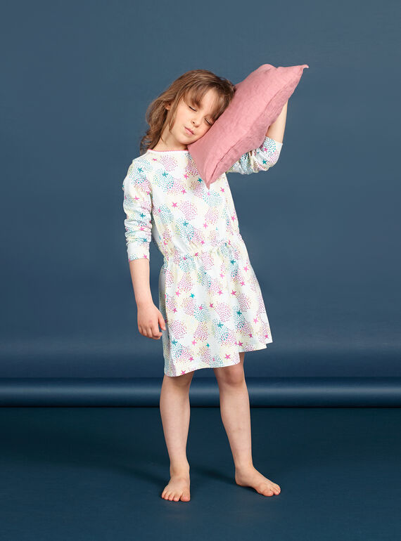 Camisa de dormir criança menina em jersey estampado multicor LEFACHUSTA / 21SH1153CHN000