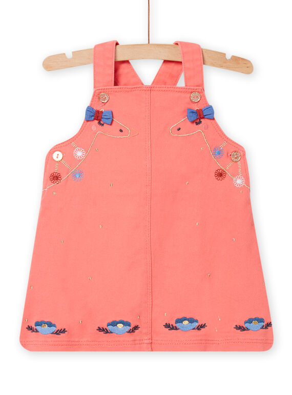 Vestido rosa-nude com padrão decorativo bebé menina NISANROB3 / 22SG09S1ROBD300