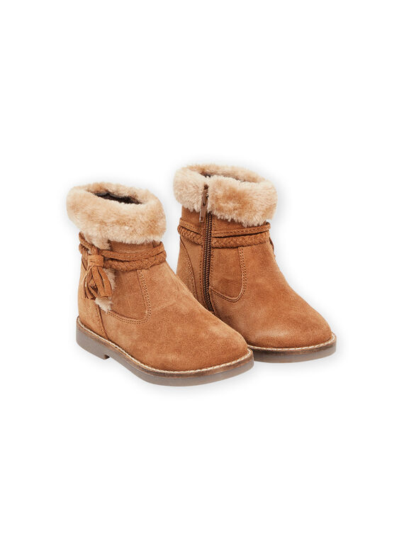 Boots em raspa de couro com gola forrada PABOTTRESS / 22XK3591D10804