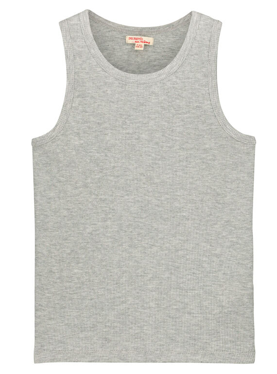 Camisola de alças mesclado básico menino FOJODEB3 / 19S902G3D27J908