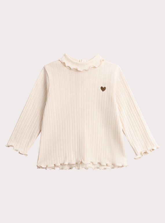 Sous-pull pêssego claro para menina  VIBASOUP / 24WG09Q1SPL311