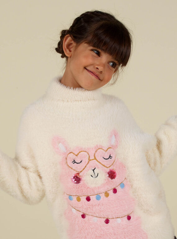 Camisola de gola alta em malha menina MAHIPULL / 21W901U1PUL003