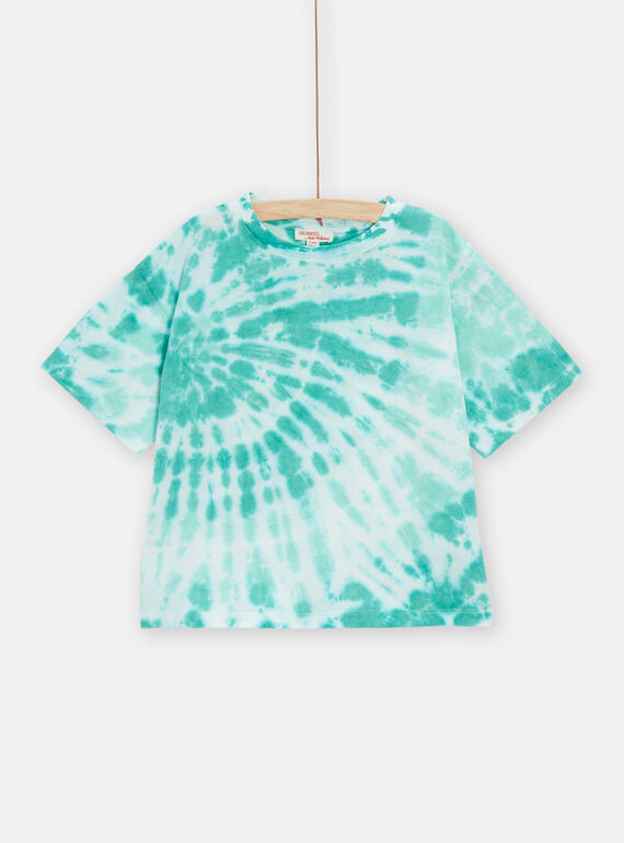 T-shirt verde tie and die menina TAJOTI8 / 24S901C3TMC001