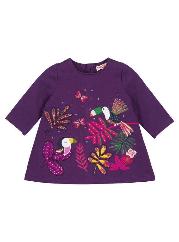 Vestido em moletão menina GIVIOROB1 / 19WG09R2ROB708