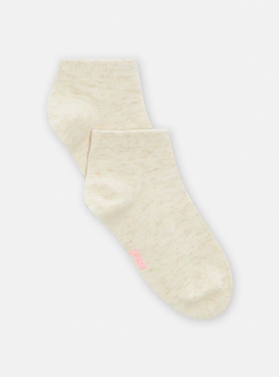 Meias curtas brilhantes cru para menina TYAJOSOQ1 / 24SI01C4SOQ001